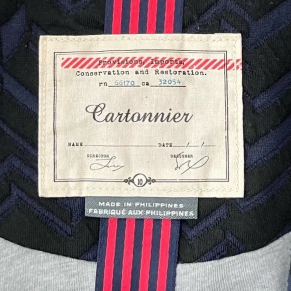 Anthropologie Cartonnier Bas Relief Blazer Jacket Textured Blue Black Size 10 - Picture 6 of 8